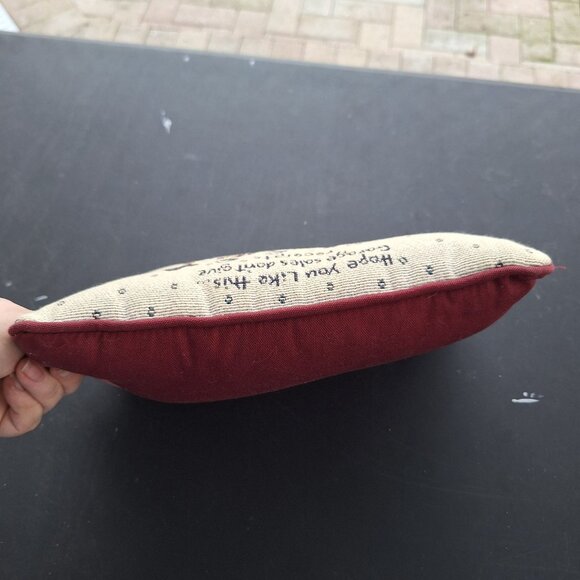 HALLMARK SHOEBOX DECORATIVE PILLOW ..."GARAGE SALES DON'T GIVE RECEIPTS" - Picture 4 of 9